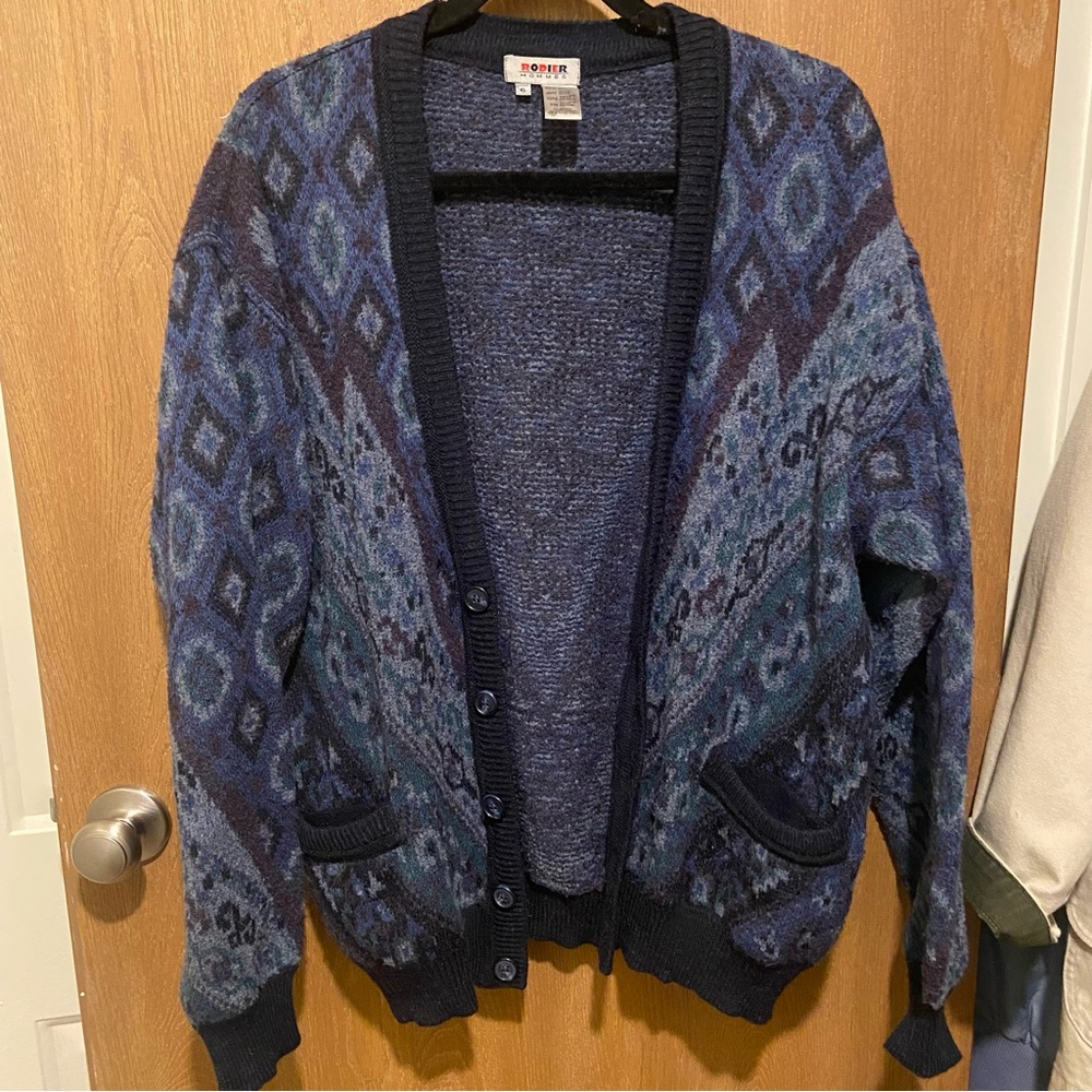 vintage grandpa sweater - rodier hommes